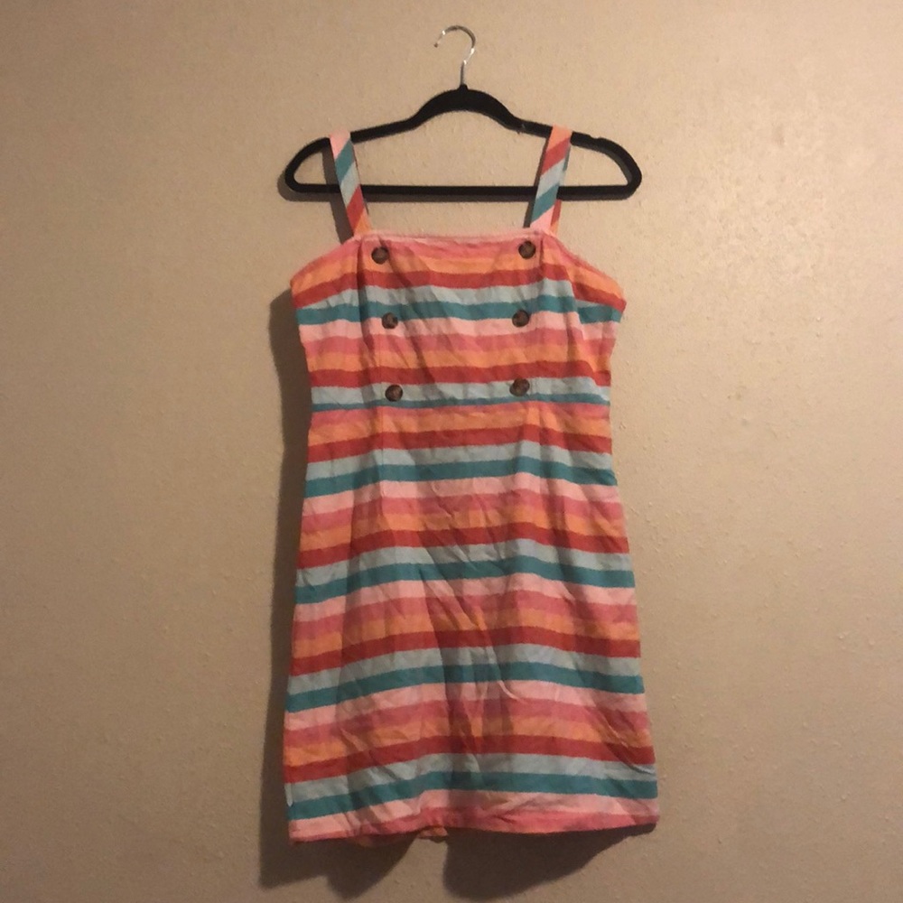 Striped strapped dress